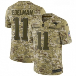 Mens Nike New England Patriots 11 Julian Edelman Limited Camo 2018 Salute to Service NFL Jersey