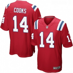 Mens Nike New England Patriots 14 Brandin Cooks Game Red Alternate NFL Jersey