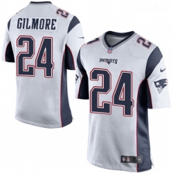 Mens Nike New England Patriots 24 Stephon Gilmore Game White NFL Jersey