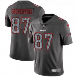 Mens Nike New England Patriots 87 Rob Gronkowski Gray Static Vapor Untouchable Limited NFL Jersey