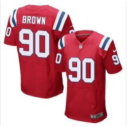 New New England Patriots #90 Malcom Brown Red Alternate Mens Stitched NFL Elite Jersey