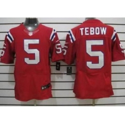 Nike New England Patriots 5 Tim Tebow Red Elite NFL Jersey