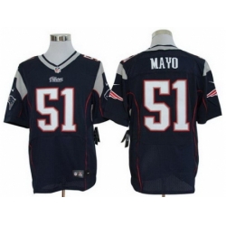 Nike New England Patriots 51 Jerod Mayo Blue Elite NFL Jersey