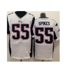 Nike New England Patriots 55 Brandon Spikes White Elite NFL Jersey