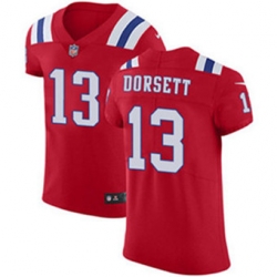 Nike Patriots #13 Phillip Dorsett Red Alternate Mens Stitched NFL Vapor Untouchable Elite Jersey