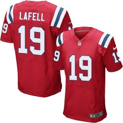 Nike Patriots #19 Brandon LaFell Red Alternate Mens Stitched NFL Elite Jersey