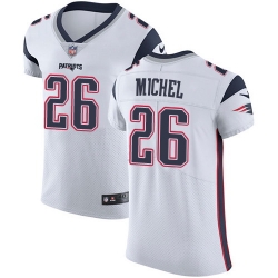 Nike Patriots #26 Sony Michel White Mens Stitched NFL Vapor Untouchable Elite Jersey