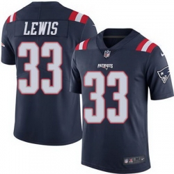 Nike Patriots #33 Dion Lewis Navy Blue Mens Stitched NFL Limited Rush Jersey