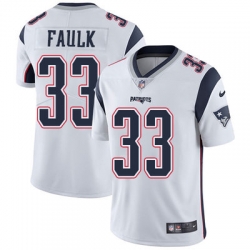 Nike Patriots #33 Kevin Faulk White Mens Stitched NFL Vapor Untouchable Limited Jersey