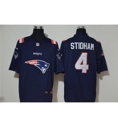 Nike Patriots 4 Jarrett Stidham Navy Team Big Logo Vapor Untouchable Limited Jersey