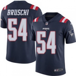 Nike Patriots #54 Tedy Bruschi Navy Blue Mens Stitched NFL Limited Rush Jersey