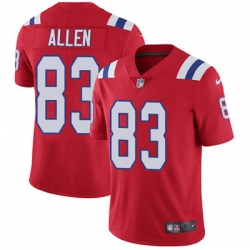 Nike Patriots #83 Dwayne Allen Red Alternate Mens Stitched NFL Vapor Untouchable Limited Jersey