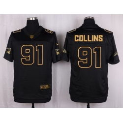 Nike Patriots #91 Jamie Collins Black Mens Stitched NFL Elite Pro Line Gold Collection Jer