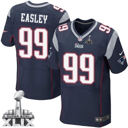 Nike Patriots #99 Dominique Easley Navy Blue Team Color Super Bowl XLIX Mens Stitched NFL Elite Jersey