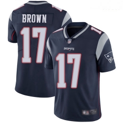 Patriots 17 Antonio Brown Navy Blue Team Color Men Stitched Football Vapor Untouchable Limited Jersey