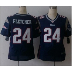 nike nfl jerseys new england patriots 24 fletcher blue[Elite][fletcher]