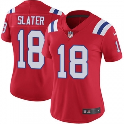 Nike Patriots #18 Matt Slater Red Alternate Womens Stitched NFL Vapor Untouchable Limited Jersey