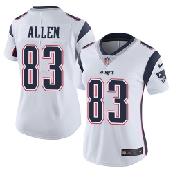 Nike Patriots #83 Dwayne Allen White Womens Stitched NFL Vapor Untouchable Limited Jersey