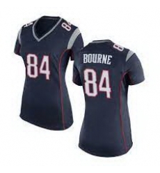 Women New England Patriots Kendrick Bourne #84 Blue Vapor Limited Jersey