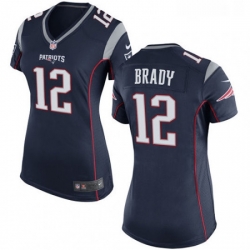 Womens Nike New England Patriots 12 Tom Brady Game Navy Blue Team Color NFL Jersey