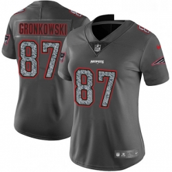 Womens Nike New England Patriots 87 Rob Gronkowski Gray Static Vapor Untouchable Limited NFL Jersey