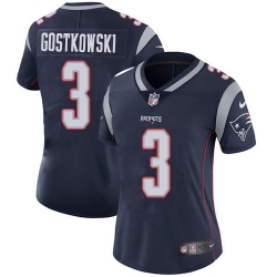 Womens Nike Patriots #3 Stephen Gostkowski Navy Blue Team Color  Stitched NFL Vapor Untouchable Limited Jersey