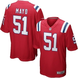 Nike Patriots #51 Jerod Mayo Red Alternate Youth Stitched NFL Elite Jersey