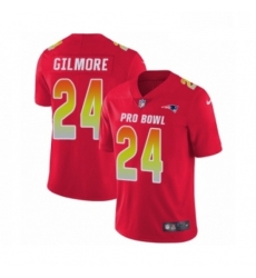 Youth Nike New England Patriots 24 Stephon Gilmore Limited Red AFC 2019 Pro Bowl NFL Jersey