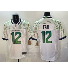 Men Seattle Seahawks 12 Fan White 2025 F U S E Rivalries Vapor Untouchable Limited Stitched Football Jersey Men Seattle Seahawks 12 Fan White 2025 F U S E Rivalries Vapor Untouchable Limited Stitched Football Jersey