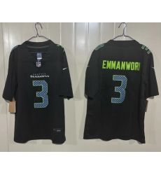 Men Seattle Seahawks 3 Nick Emmanwori Black 2025 F U S E Vapor Untouchable Limited Stitched Football Jersey