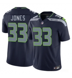 Men Seattle Seahawks  33 Velus Jones Navy 2026 F U S E  Vapor Untouchable Limited Stitched Football Jersey