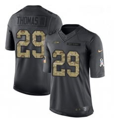 Mens Nike Seattle Seahawks 29 Earl Thomas III Limited Black 2016 Salute to Service NFL Jersey