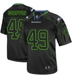 Nike Seahawks #49 Shaquem Griffin Lights Out Black Mens Stitched NFL Elite Jersey