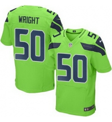 Nike Seahawks #50 K J Wright Green Mens Stitched NFL Elite Rush Jersey