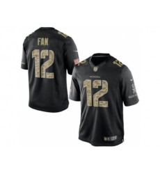 Nike Seattle Seahawks 12 Fan Black Limited Salute to Service NFL Jersey