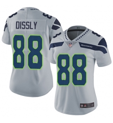 Women Seahawks 88 Will Dissly Grey Alternate Stitched Football Vapor Untouchable Limited Jersey