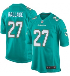 Kalen Ballage Miami Dolphins men Game Team Color Nike Jersey Aqua