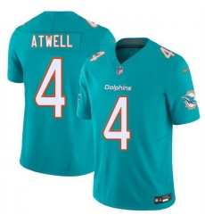 Men Miami Dolphins  4 Tutu Atwell Aqua 2026 F U S E  Vapor Limited Stitched Football Jersey