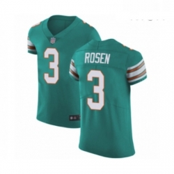 Mens Miami Dolphins 3 Josh Rosen Aqua Green Alternate Vapor Untouchable Elite Player Football Jersey