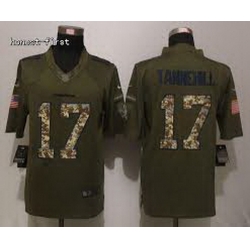 New Nike Miami Dolphins #17 Tannehill Green Salute To Service Limited Jersey