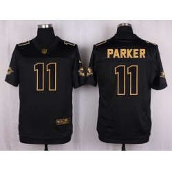 Nike Dolphins #11 DeVante Parker Black Mens Stitched NFL Elite Pro Line Gold Collection Jersey