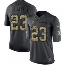 Nike Dolphins #23 Jay Ajayi Black Mens Stitched NFL Limited 2016 Salute to Service Jersey