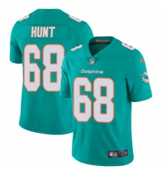 Nike Dolphins 68 Robert Hunt Aqua Green Team Color Men Stitched NFL Vapor Untouchable Limited Jersey