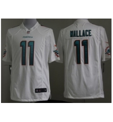 Nike Miami Dolphins 11 Mike Wallace White Game NFL Jersey