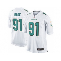 Nike Miami Dolphins 91 Cameron Wake White Game NFL Jersey