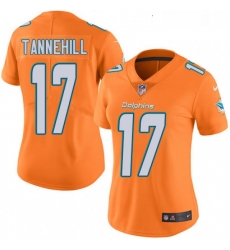 Womens Nike Miami Dolphins 17 Ryan Tannehill Limited Orange Rush Vapor Untouchable NFL Jersey