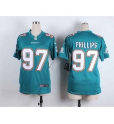 nike women nfl jerseys miami dolphins 97 phillips green[nike]