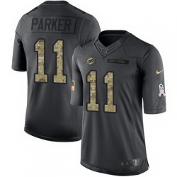 Nike Dolphins #11 DeVante Parker Black Youth Stitched NFL Limited 2016 Salute to Service Jersey