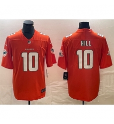 Youth Miami Dolphins 10 Tyreek Hill Orange Vapor Untouchable Limited Stitched Football Jersey