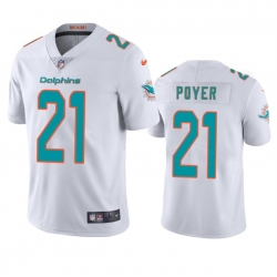 Youth Miami Dolphins 21 Jordan Poyer White Vapor Limited Stitched Football Jersey